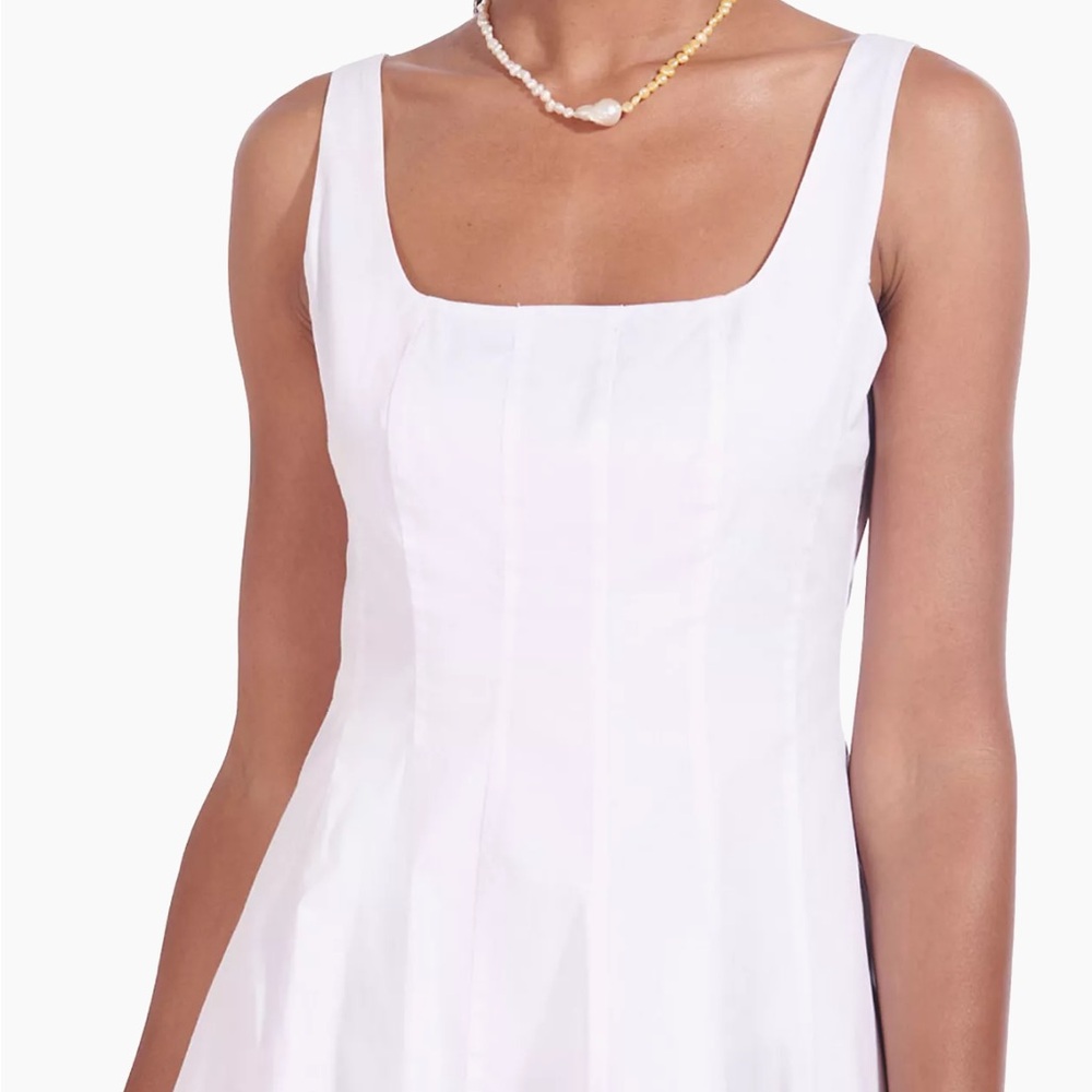 New STAUD MINI WELLS DRESS WHITE - Picture 13 of 14